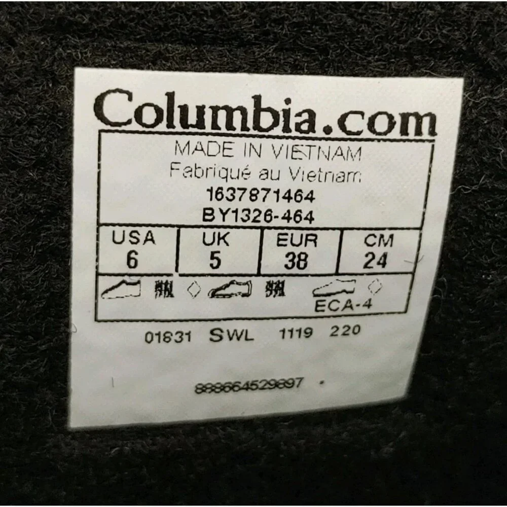 Columbia Youth Powderbug Plus II Snow Winter Boots Blue / Grey EXCELLENT...